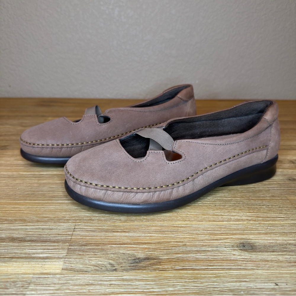 SAS Crissy Slip On Loafers Women's 9 WW Tan Praline Nubuck Comfort Moccasin - Picture 2 of 13
